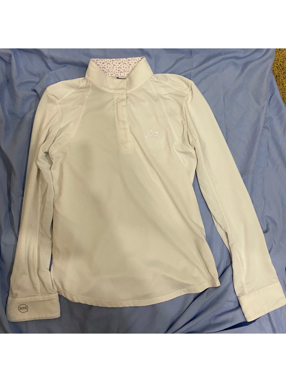 RJ Classics Equestrian Show Shirt - White - Size Youth M